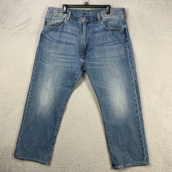 Levis 511 Jeans Straight Leg Mens 40X29 Blue Distressed 5 Pockets Red Tab NEW